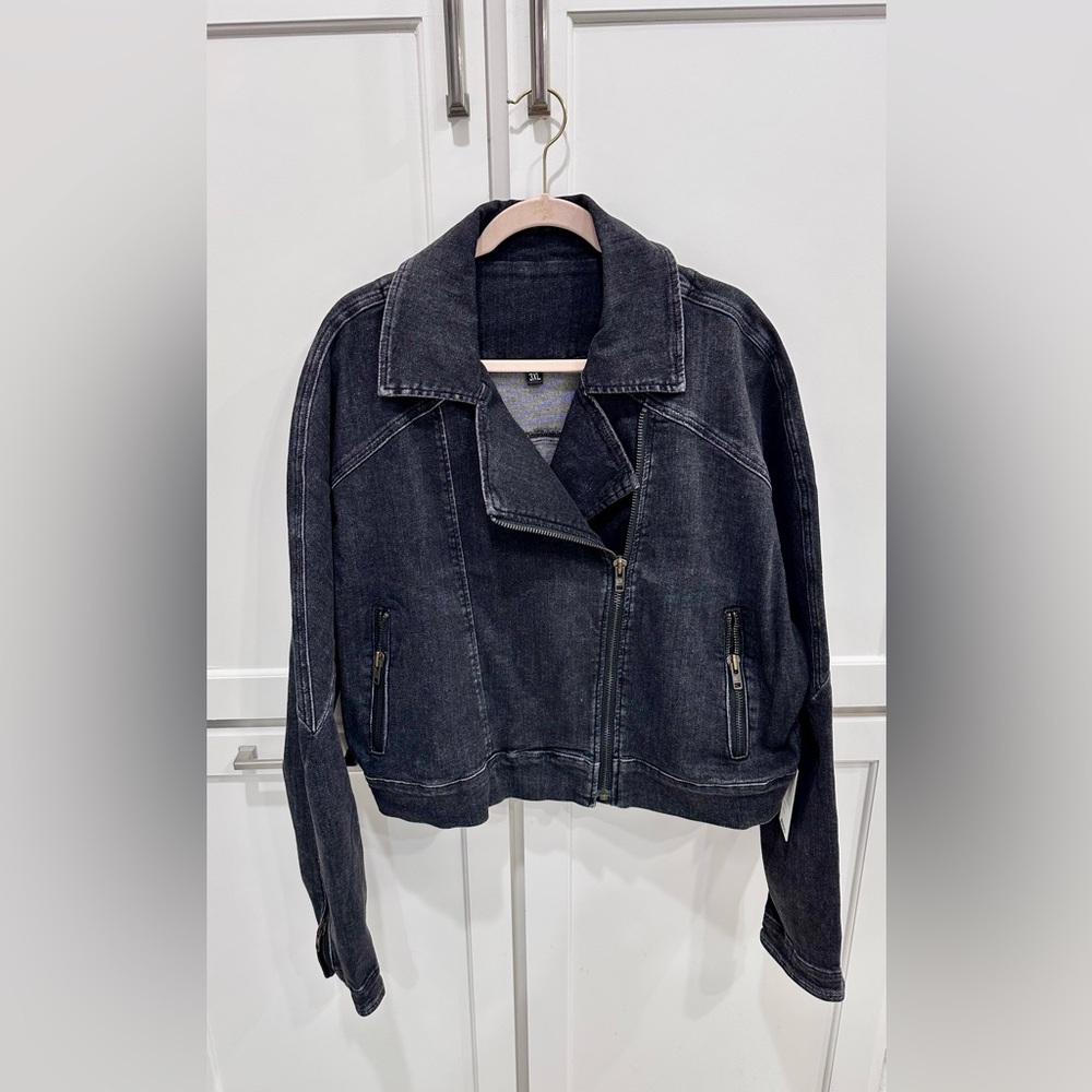 Judy Blue Black Denim Moto Jacket